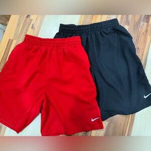 Nike Red and Black Sports Shorts